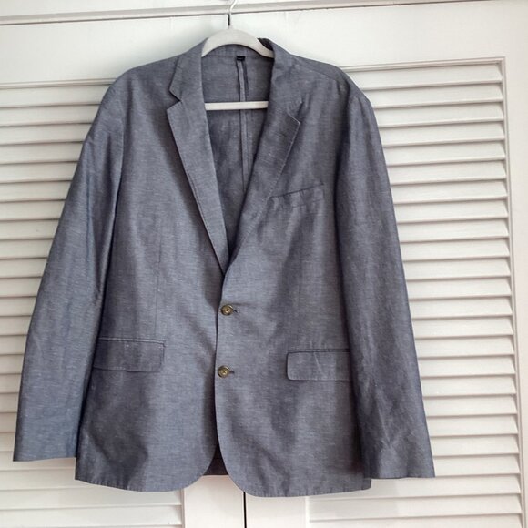 J.Crew Ludlow Slim-Fit Men’s Blazer Size 42R Baird McNutt Linen Blend Gray - Picture 1 of 13